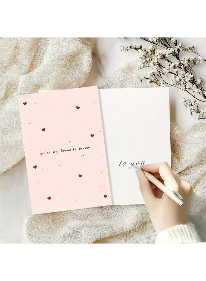 Kandid Cute Valentine's Card 1pc "Favorite Person" Anniversary (Romantic) - Image 3